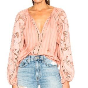 Ulla Johnson Miska Top in Rose